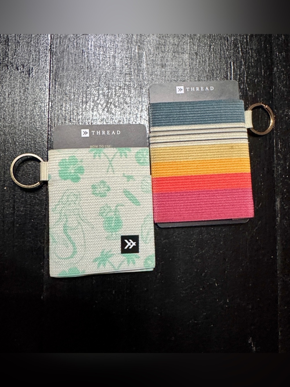 Two Elastic Thread Wallets